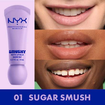 Balzam za ustnice Smushy Matte, 01 Sugar Smush NYX PROFESSIONAL MAKEUP