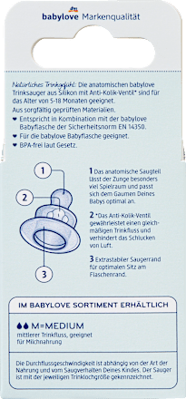 Anatomski silikonski cucelj proti kolikam, velikost M, 5-18 m babylove
