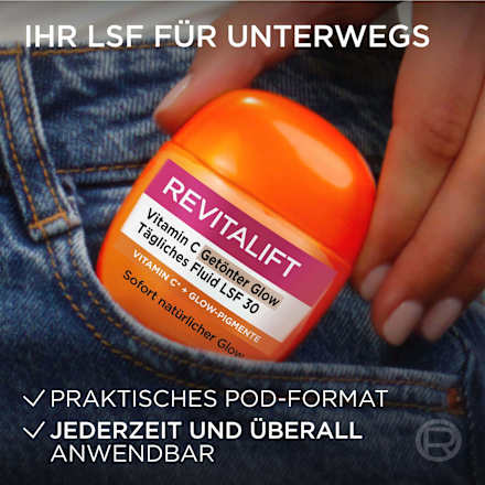 Tagescreme Vitamin C getönter Glow tägliches Fluid LSF 30 L'ORÉAL PARiS REVITALIFT
