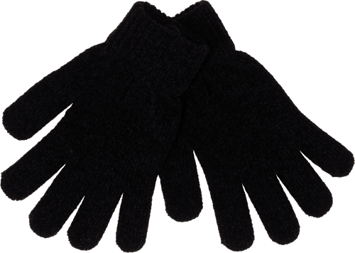 Chenille rukavice - crne PURSET