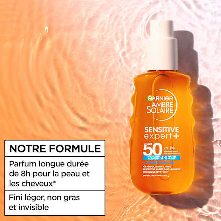 Sonnenspray sensitiv expert+ hydrating sun water, LFS 50 Garnier Ambre Solaire