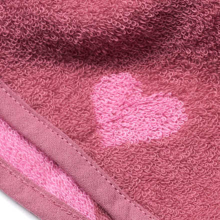 Badeponcho mit Herz-Muster, rosa, Gr. 1 ALANA
