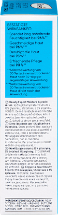 Hydratačné pleťové sérum Beauty Expert Moisture Glycerin 15 % Glycerin + 5 % Betain Balea