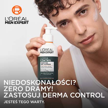 Żel oczyszczający do mycia twarzy Derma Control  L'ORÉAL PARiS MEN EXPERT