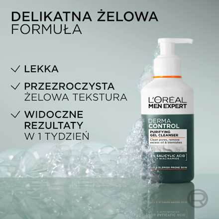 Żel oczyszczający do mycia twarzy Derma Control  L'ORÉAL PARiS MEN EXPERT