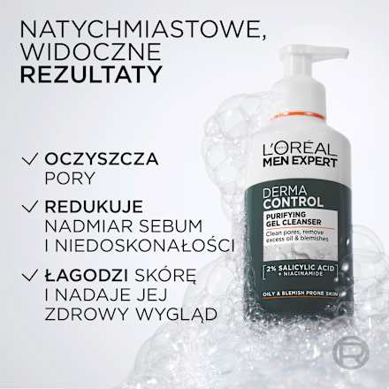Żel oczyszczający do mycia twarzy Derma Control  L'ORÉAL PARiS MEN EXPERT