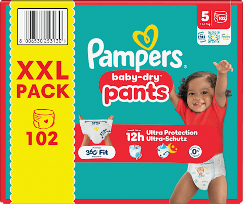 Baby Pants Gr. 5 (11-17 kg) XXL Pack Pampers baby-dry