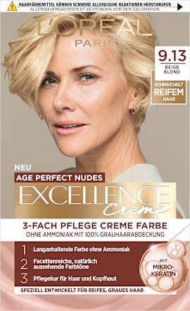 Haarfarbe Creme Age Perfect Nudes 9.13 Beige Blond L'ORÉAL PARiS EXCELLENCE Creme