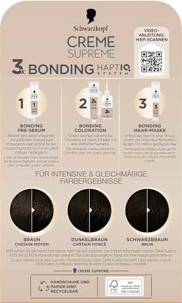 Dauerhafte Coloration Creme Supreme 3-0 Natürliches-Schwarzbraun Schwarzkopf CREME SUPREME