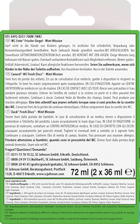 WC-Reiniger Frische-Siegel Mint Mission Nachfüllpack 2 St WC-Ente