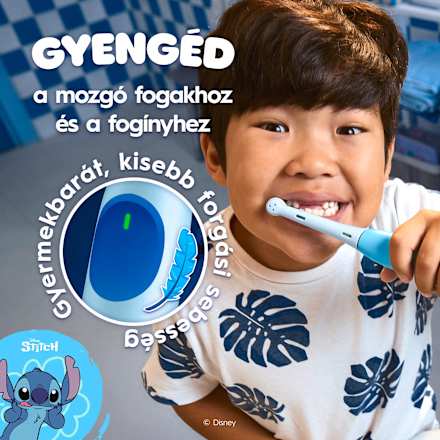 Elekrtomos fogkefe iO kids Stitch utazó tokkal Oral-B