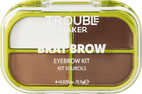 Súprava na obočie Brat Brow - Medium Brown TROUBLE MAKER