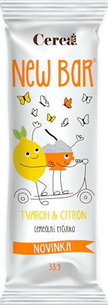 New Bar tyčinka s tvarohovo-citronovou příchutí Cerea