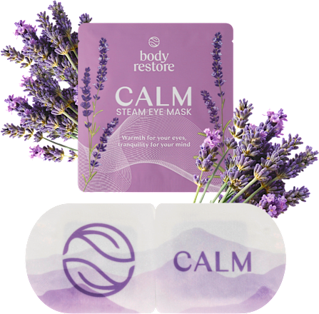 hřejivá maska na oči Calm Levandule body restore