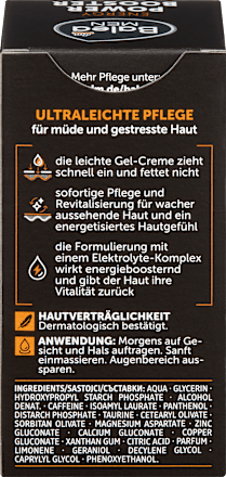 Férfi energizáló arckrém, Energy Power Booster Balea MEN