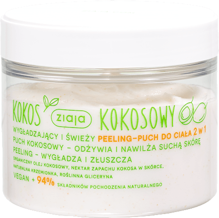 Peeling-puch do ciała 2 w 1 Kokos ziaja
