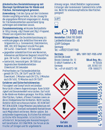 Desinfektionsspray INTENSE SOS
