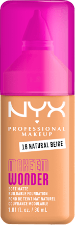Tekoči puder Make 'Em Wonder, 16 Natural Beige NYX PROFESSIONAL MAKEUP