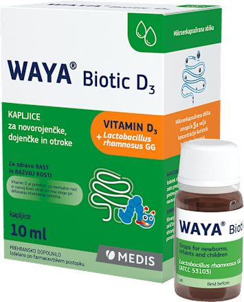 Biotic D3 kapljice za novorojenčke, dojenčke in otroke WAYA