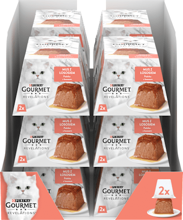 Revelations paštika pro kočky s lososem a omáčkou 2x57g PURINA GOURMET