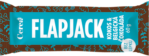 Flapjack tyčinka kokos & belgická čokoláda Cerea