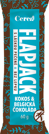 Flapjack tyčinka kokos & belgická čokoláda Cerea