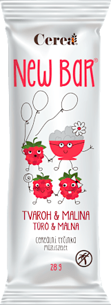 New Bar tyčinka tvaroh & malina Cerea