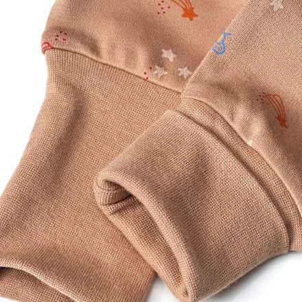 Schlafanzug mit Weltraum-Muster, braun, Gr. 74/80 ALANA