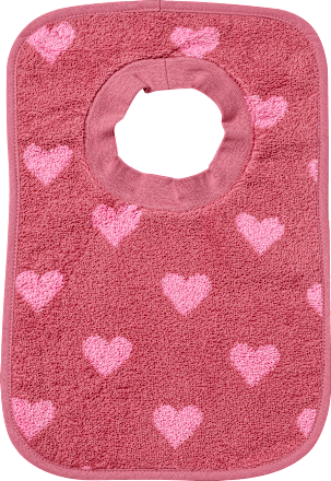 Lätzchen mit Herz-Muster, rosa ALANA