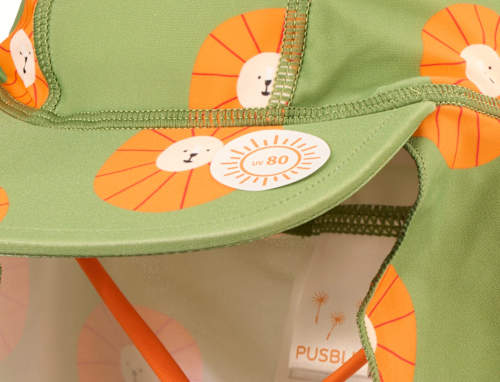 UV Mütze mit Löwen-Muster, grün, Gr. 50/51 PUSBLU