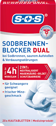 Sodbrennen-Blocker Dual Kautabletten SOS
