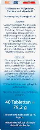 Magnesium + Calcium + Vitamin D3 Tabletten 40 St. Doppelherz