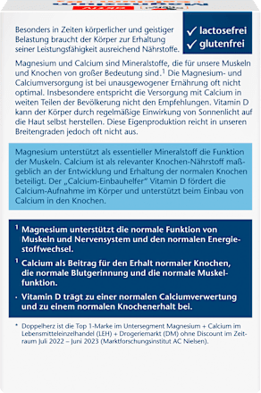 Magnesium + Calcium + Vitamin D3 Tabletten 40 St. Doppelherz