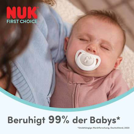 Schnuller First Choice Night Silikon, grün/blau, 18-36 Monate NUK