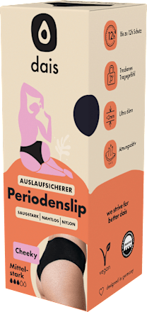 Periodenunterwäsche Slip Cheeky schwarz Gr. L dais