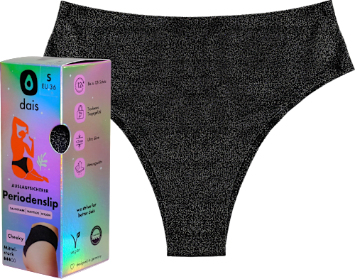 Periodenunterwäsche Slip Cheeky Glitzer Gr. S dais