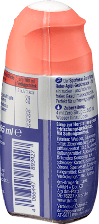 Zero Sirup Roter Apfel Geschmack  Sportness