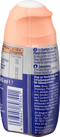 Zero Sirup Pfirsich Eistee Geschmack Sportness