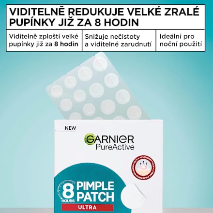 Hydrokoloidné náplasti na akné Pimple Patch Ultra GARNIER PureActive