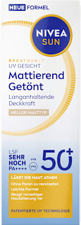 Sonnenfluid Gesicht mattierend & getönt, LSF 50+ NIVEA SUN