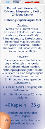 Kieselerde + Biotin + Zink Kapseln 40 St Doppelherz