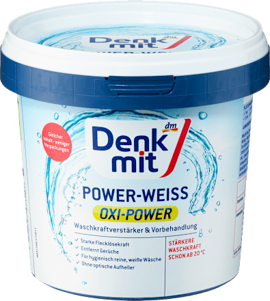 Odplamiacz do białych tkanin Oxi Power  Denkmit