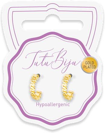 Orecchini Ring oro, 2pz Tutu Biju