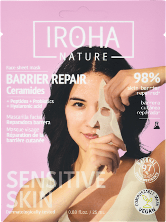 Obnovujúca textilná pleťová maska Barrier Repair Ceramides IROHA NATURE