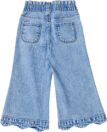 Jeans mit weitem Schnitt, Stretch & Paperbag-Bund, blau, Gr. 116 ALANA