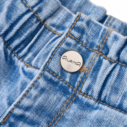 Jeans mit weitem Schnitt, Stretch & Paperbag-Bund, blau, Gr. 116 ALANA
