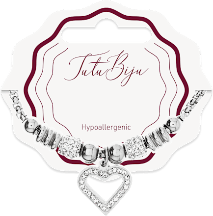 Bracciale Heart argento, 1pz Tutu Biju