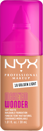 Tekoči puder Make 'Em Wonder, 18 Golden Light NYX PROFESSIONAL MAKEUP