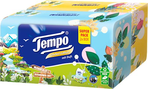 Taschentücher Duftedition Duo Box sortiert 4-lagig (2x90 Blatt) Tempo