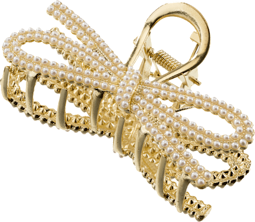 Haarklammer Schleife mit Perlen Gold-Optik ebelin